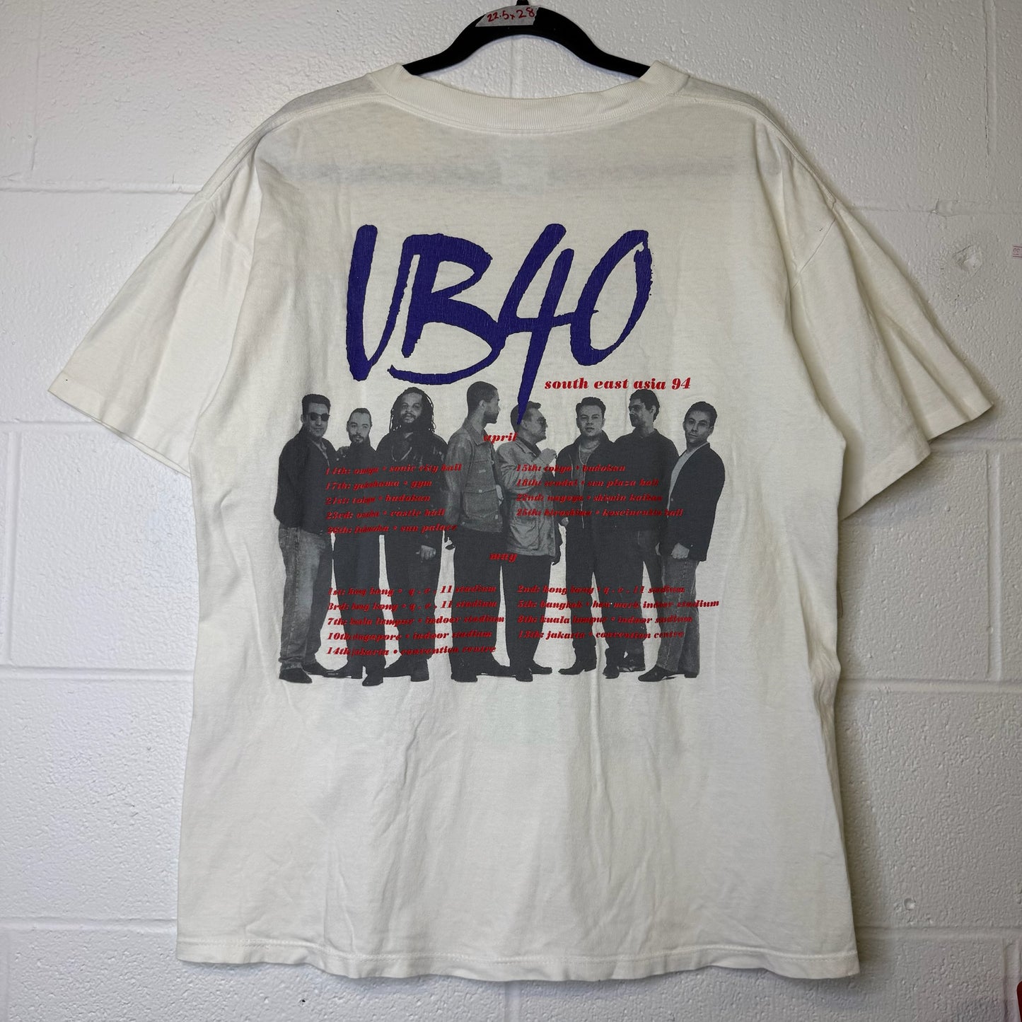1994 UB40 Band T-Shirt Sz L (B2626)