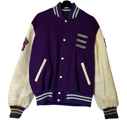 90's Esprit Canada Letterman Leather/wool Jacket Sz L