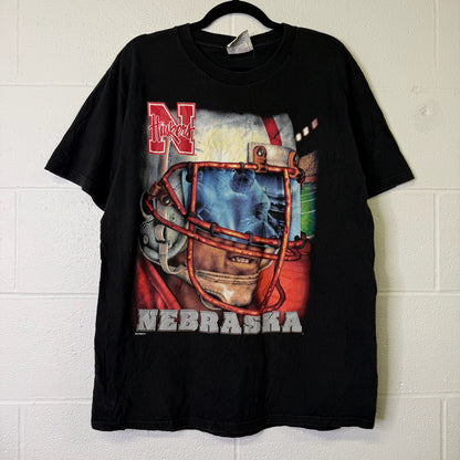 90's Nebraska Cornhuskers NCAA Nutmeg T-shirt Sz L (B1636)