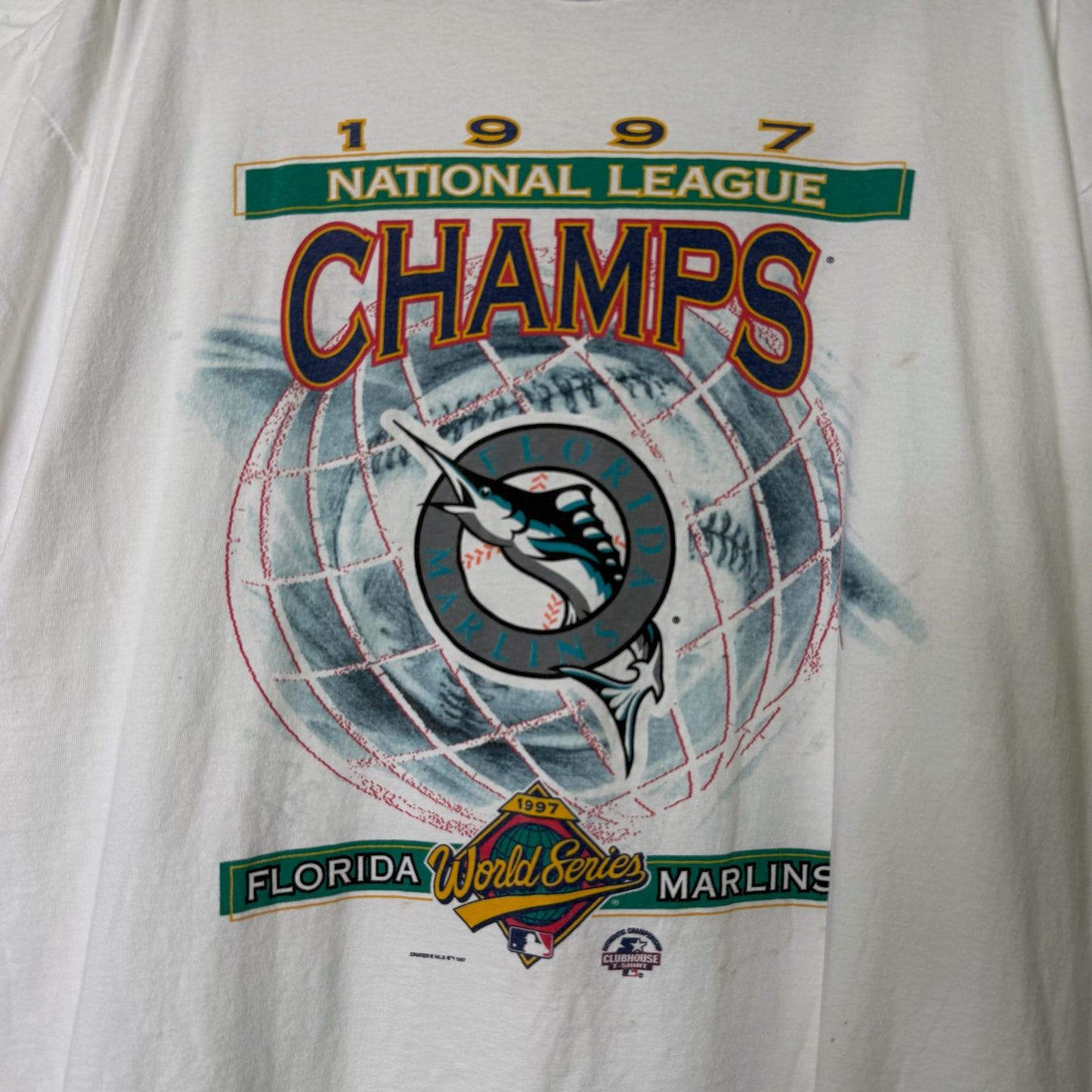 90's Florida Marlins MLB Starter T-shirt Sz XL (B1602)