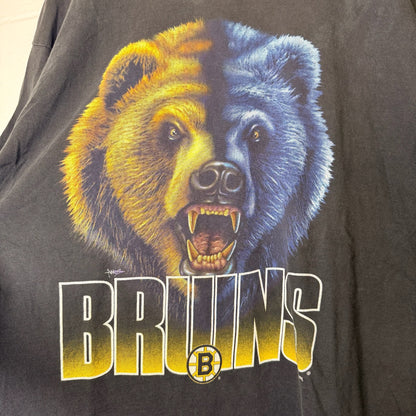 90s Boston Bruins Realistic Bear Salem NHL Sz 3XL T-Shirt (B2421)