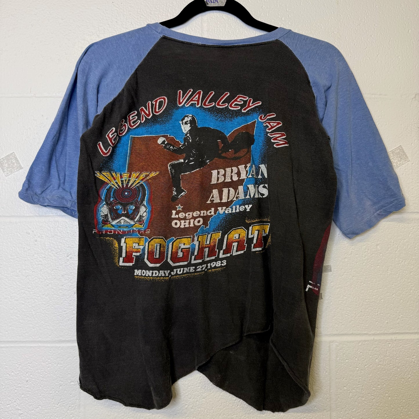 1983 Journey w/ Bryan Adams & Foghat Raglan T-Shirt Sz M (B2284)