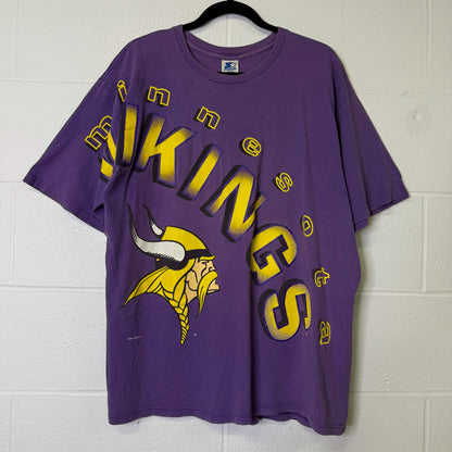 90's Minnesota Vikings NFL Starter T-shirt Sz L (B688)