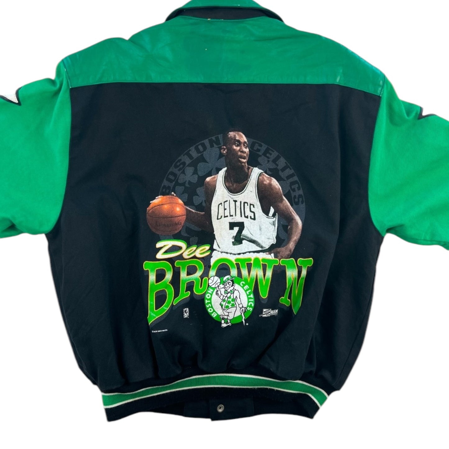 90's Dee Brown Boston Celtics Jeff Hamilton NBA Jacket Sz L