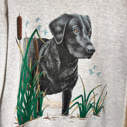 1994 Black Lab Dog Nature Crewneck Sz 2XL (A7913)