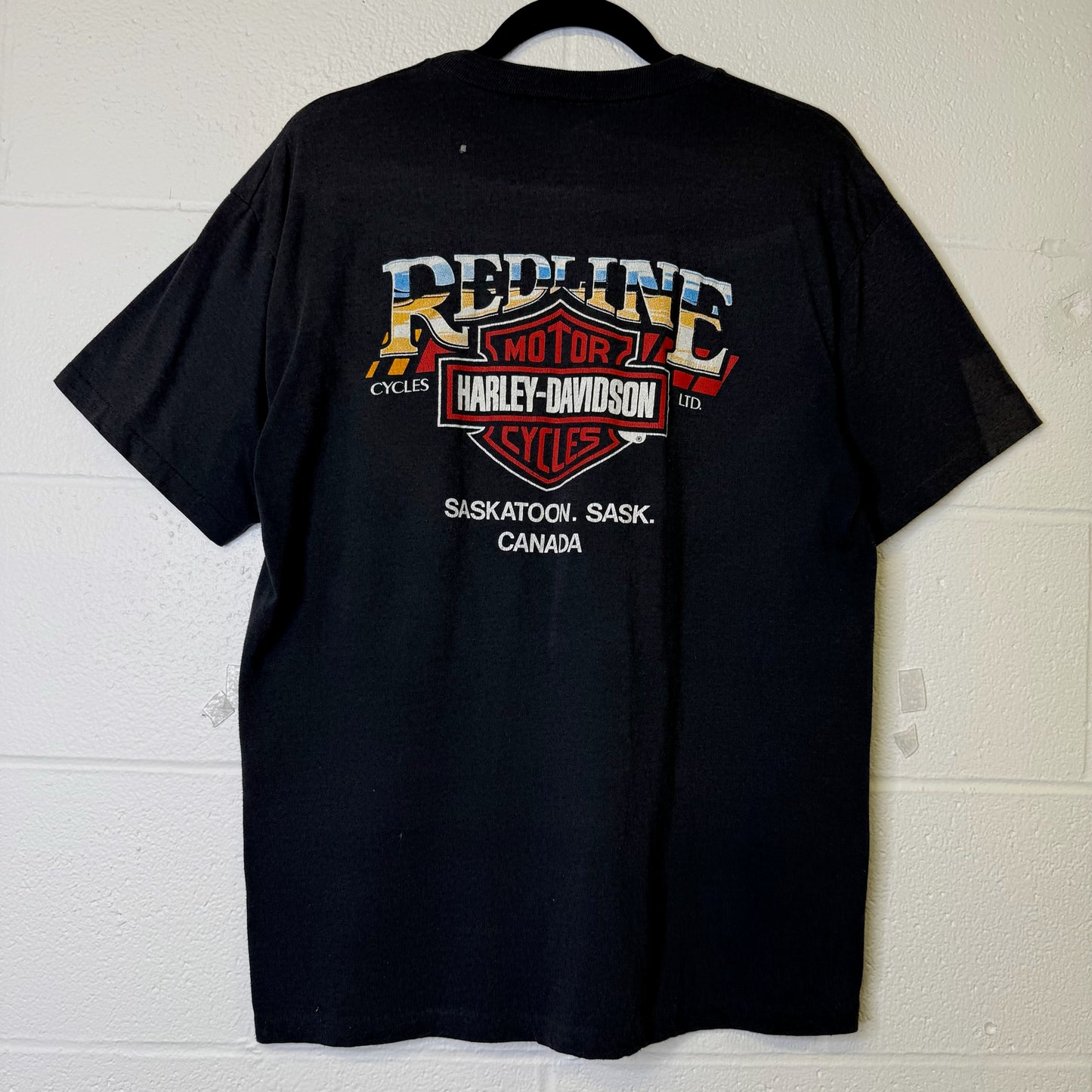 90's Harley Davidson Saskatoon Saskatchewan T-Shirt (B1412)