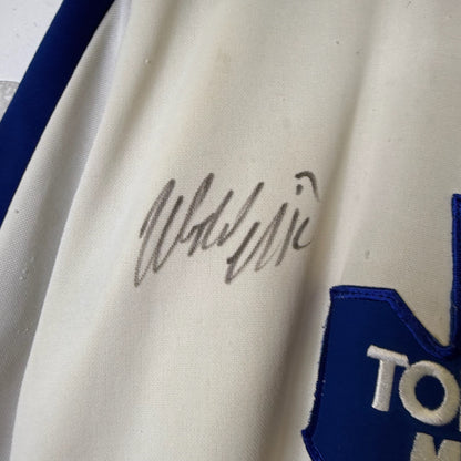 90s Toronto Maple Leafs NHL Hockey Wendell Clark Autographed CCM Jersey Sz L (B1977)