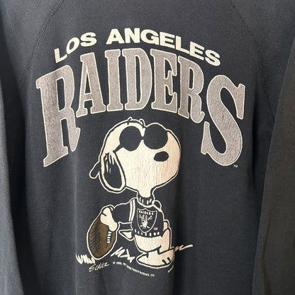 80's Snoopy Los Angeles Raiders NFL Crewneck Sz M (A8086)