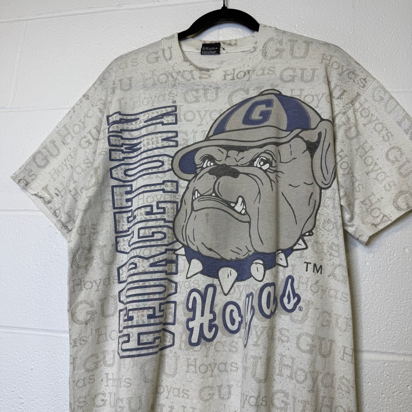 90's Georgetown Hoyas NCAA AOP T-Shirt Sz XL (B2166)