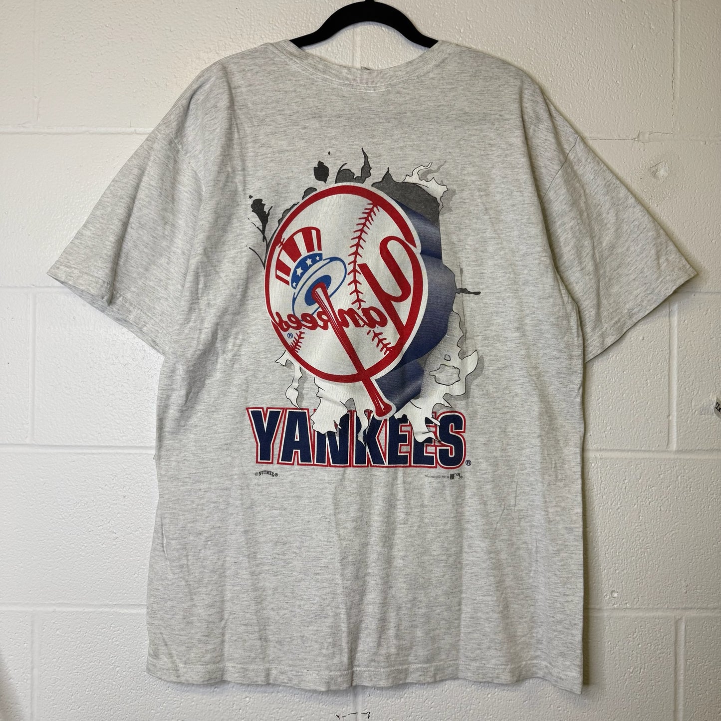 90s New York Yankees Nutmeg Breakthrough MLB T-Shirt Sz XL (B2829)