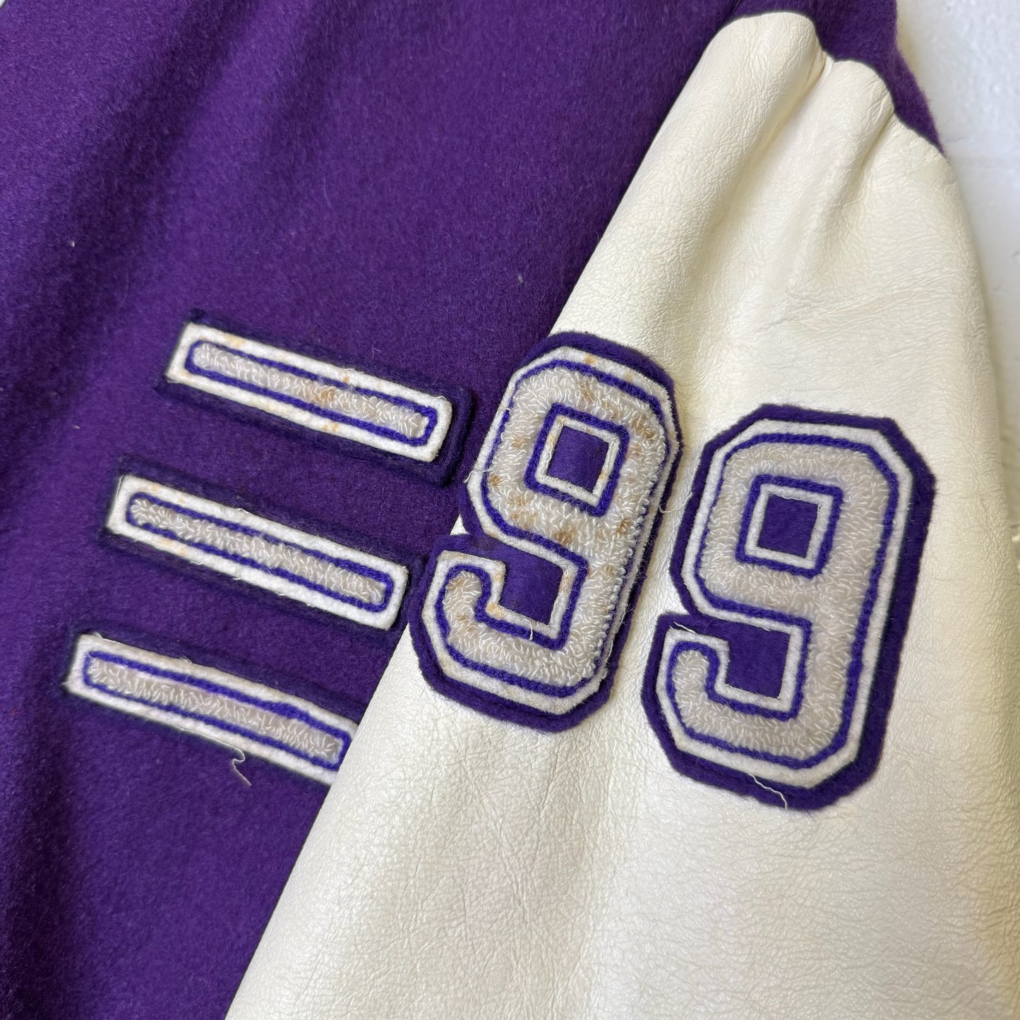 90's Esprit Canada Letterman Leather/wool Jacket Sz L