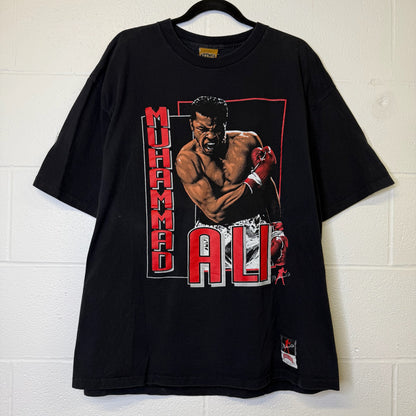 90’s Muhammed Ali Boxing Nutmeg Stats T-shirt Sz XL (A6492)