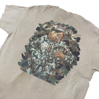 90's Camel Camouflage T-Shirt Sz L (A4629)