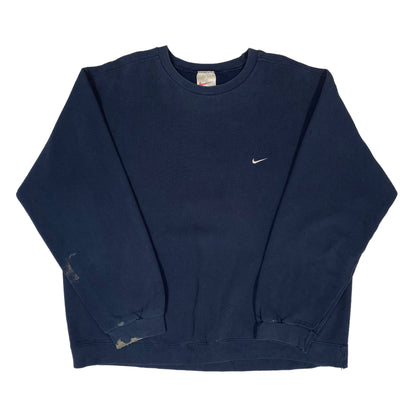 90’s Nike Mini Swoosh Navy Crewneck Sz XL (A2295)