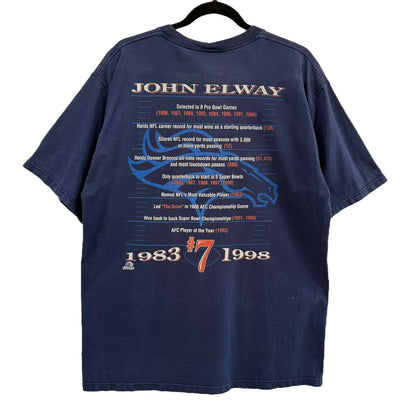 1998 John Elway Denver Broncos NFL T-Shirt Sz L (B1261)