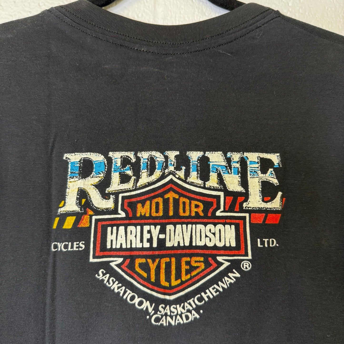 90's Harley Davidson Saskatoon Saskatchewan T-Shirt Sz L (B1821)