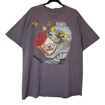 1997 Aerosmith Nine Lives Tour Concert Band Tee Shirt XL Rat Devil Face