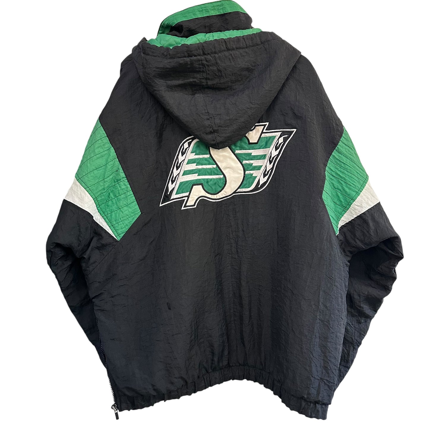 90s Saskatchewan Roughrider CFL Starter Jacket Sz XL (A4766)