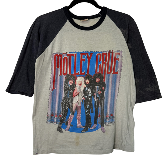 1986 Motley Crue Band Raglan T-Shirt Sz M