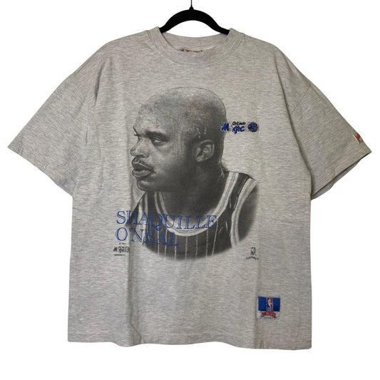 90's Orlando Magic Shaq Nutmeg NBA T-shirt Sz L (B2369)