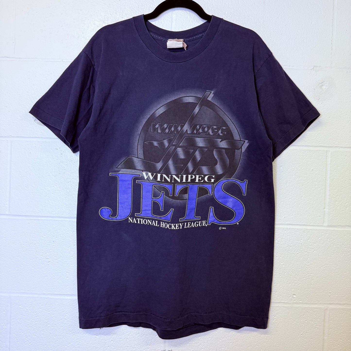 90s Winnipeg Jets NHL T-shirt Sz M (B2460)