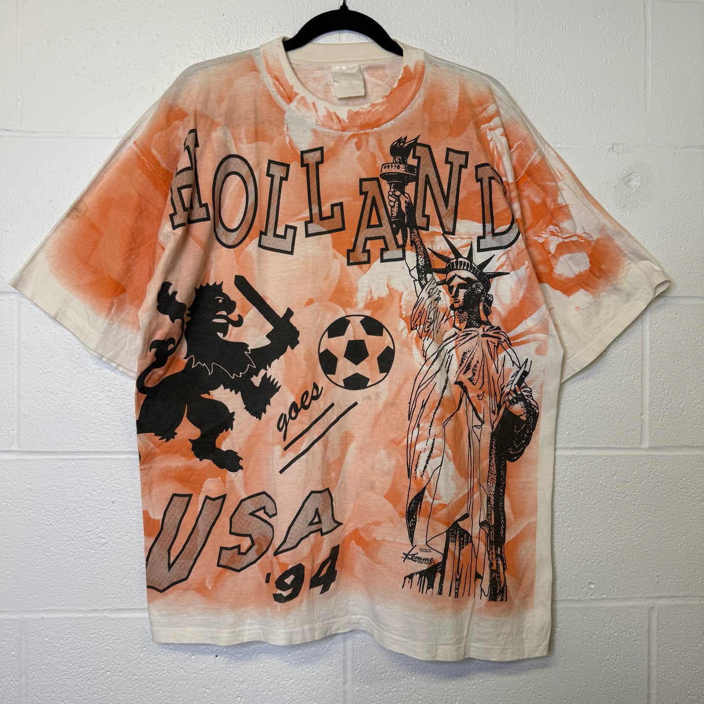 1994 Holland FIFA World Cup Soccer AOP T-Shirt Sz XL (A6359)