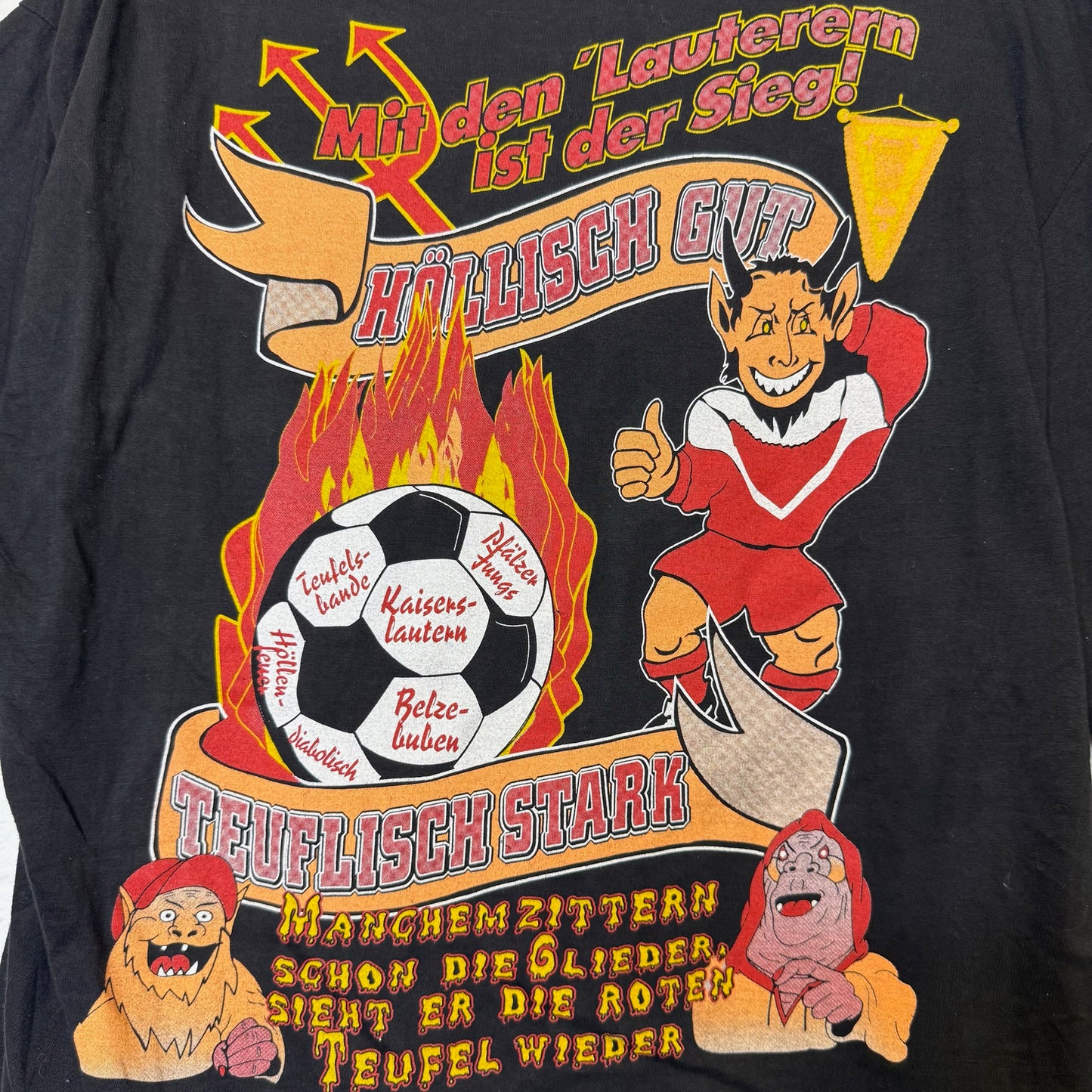 90's Kaiserlautern Red Devils Futbol T-Shirt Sz XL (A6357)