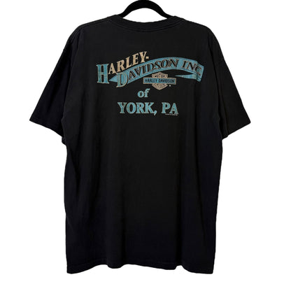 1993 Harley Davidson York PA Wolf T-shirt Sz L (B205)