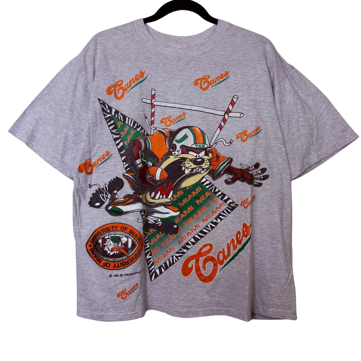 1994 Miami Hurricanes Taz NCAA T-shirt (B2327)