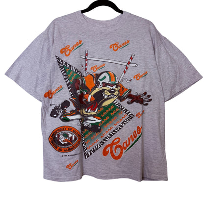 1994 Miami Hurricanes Taz NCAA T-shirt (B2327)