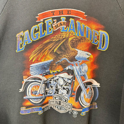 1987 3D Emblem Harley Davidson "The Eagle Has Landed" Crewneck Sz XL (A6614)