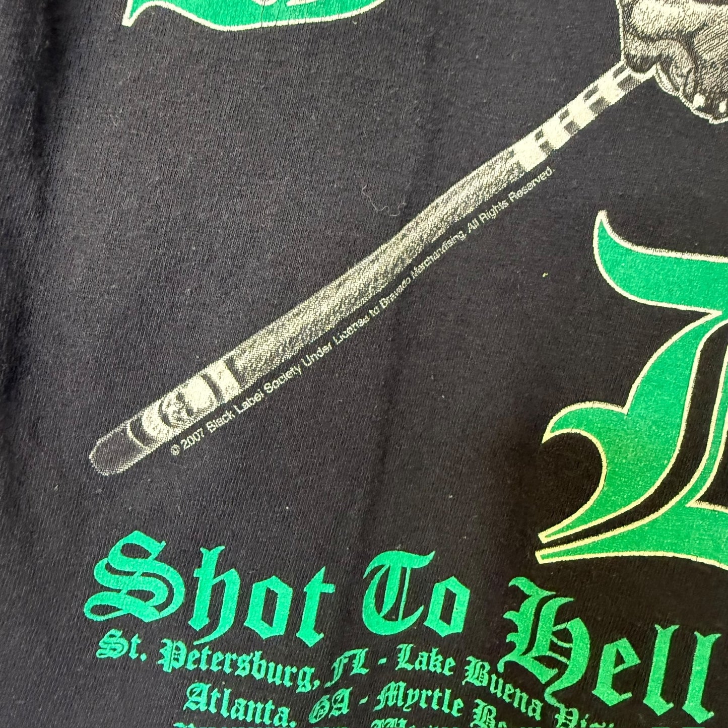 2000s Black Label Societv Shot To Hell Long Sleeve Sz M (B1307)