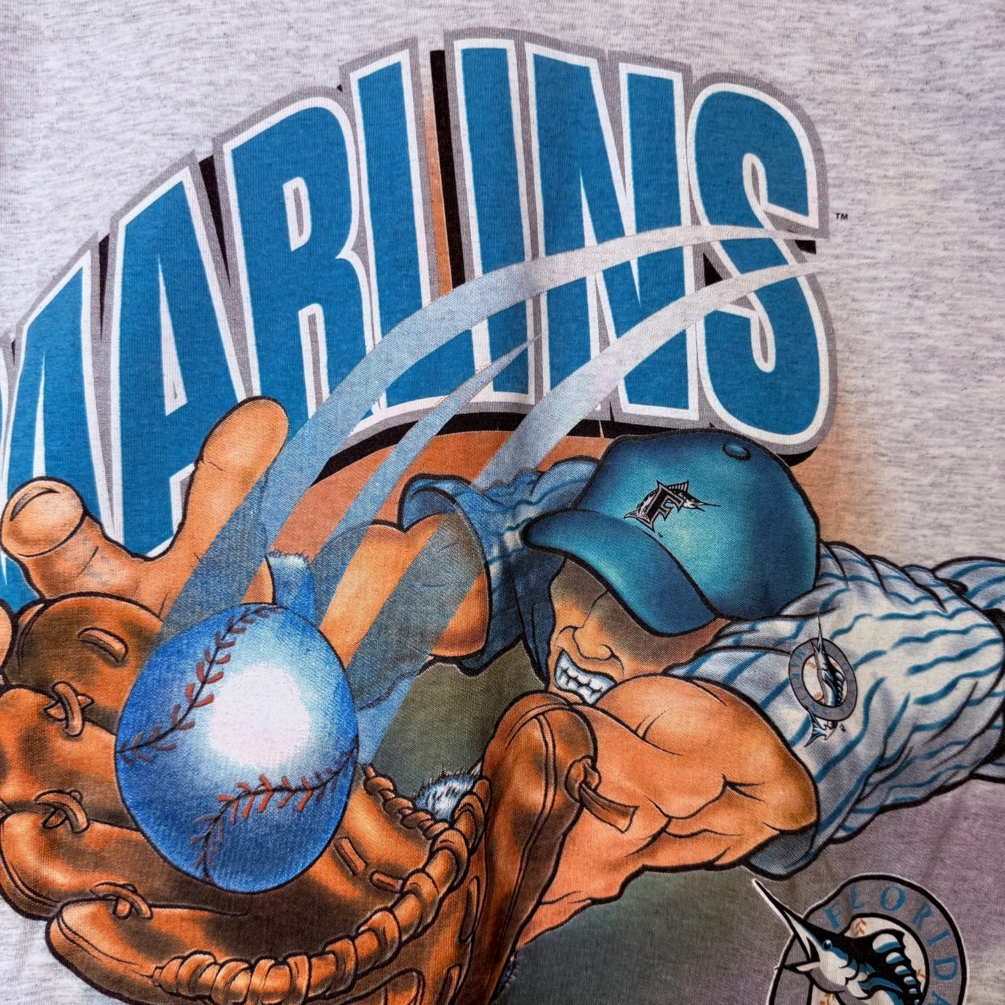 90's Florida Marlins Salem Wraparound MLB T-shirt Sz XL (B2344)