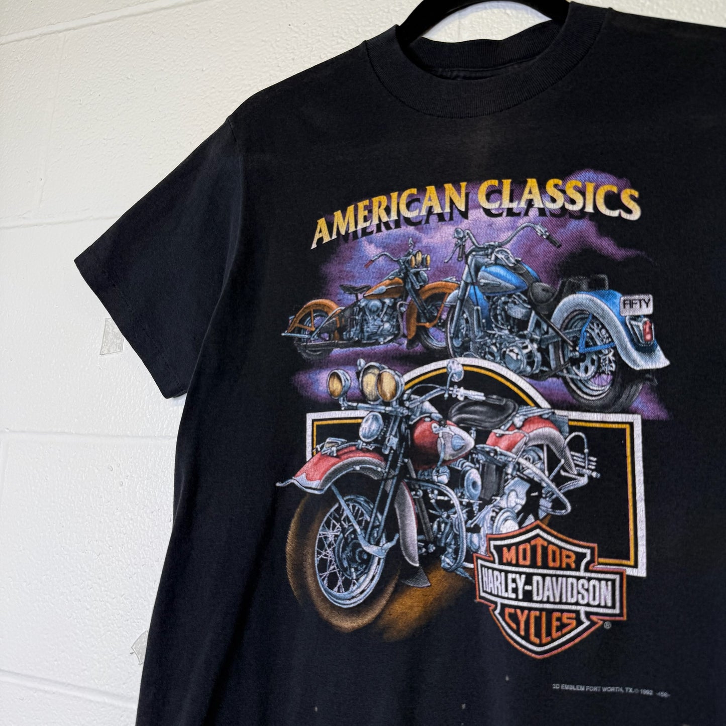 1992 Harley Davidson 3D Emblem T-Shirt Sz M (A9711)