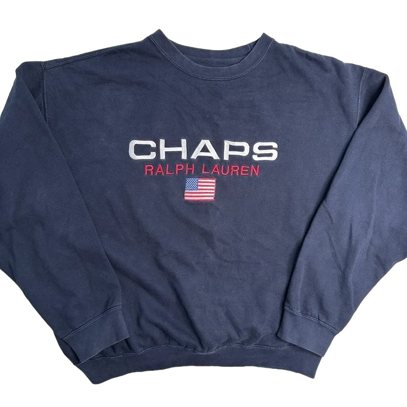 90's Chaps by Ralph Lauren Spellout Crewneck Sz XL (A1177)