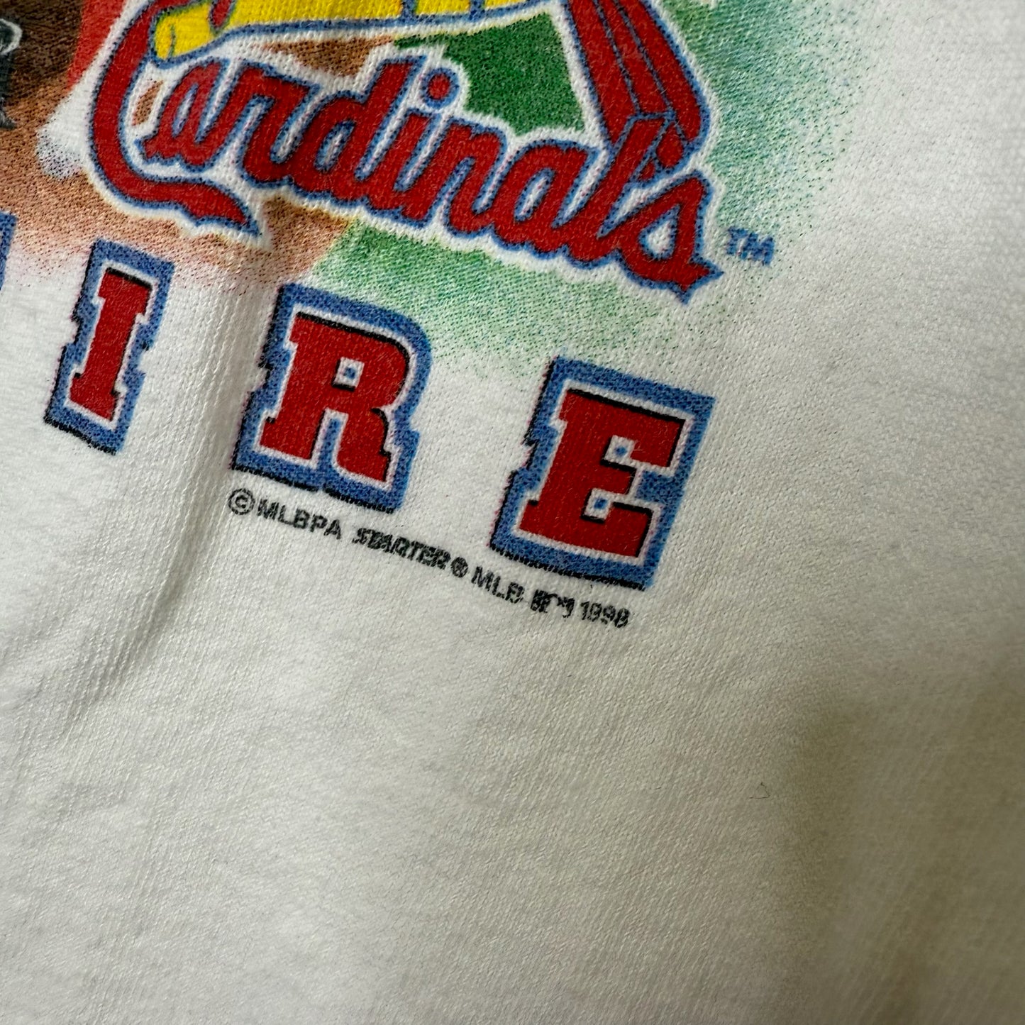 1998 Mark McGwire MLB Starter T-shirt Sz L (B1668)