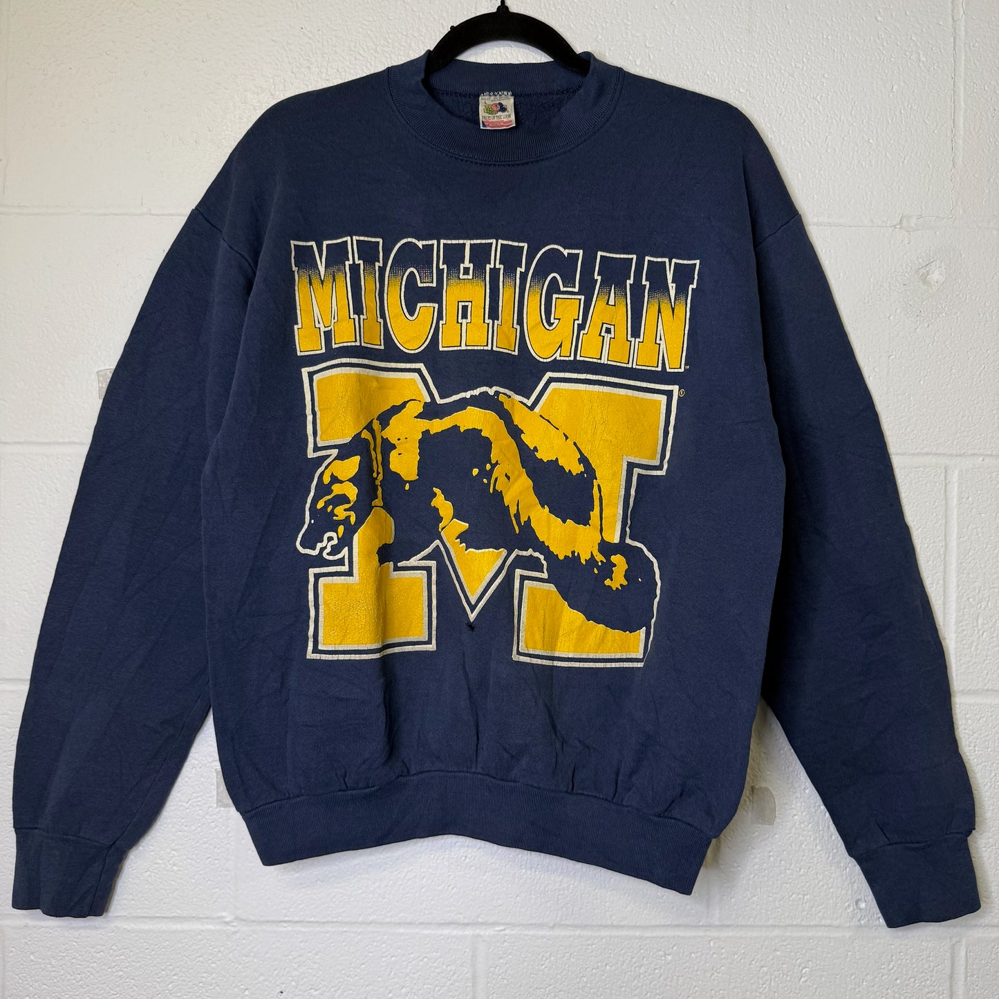 90s Michigan Wolverines NCAA Crewneck Sz L (B2454)