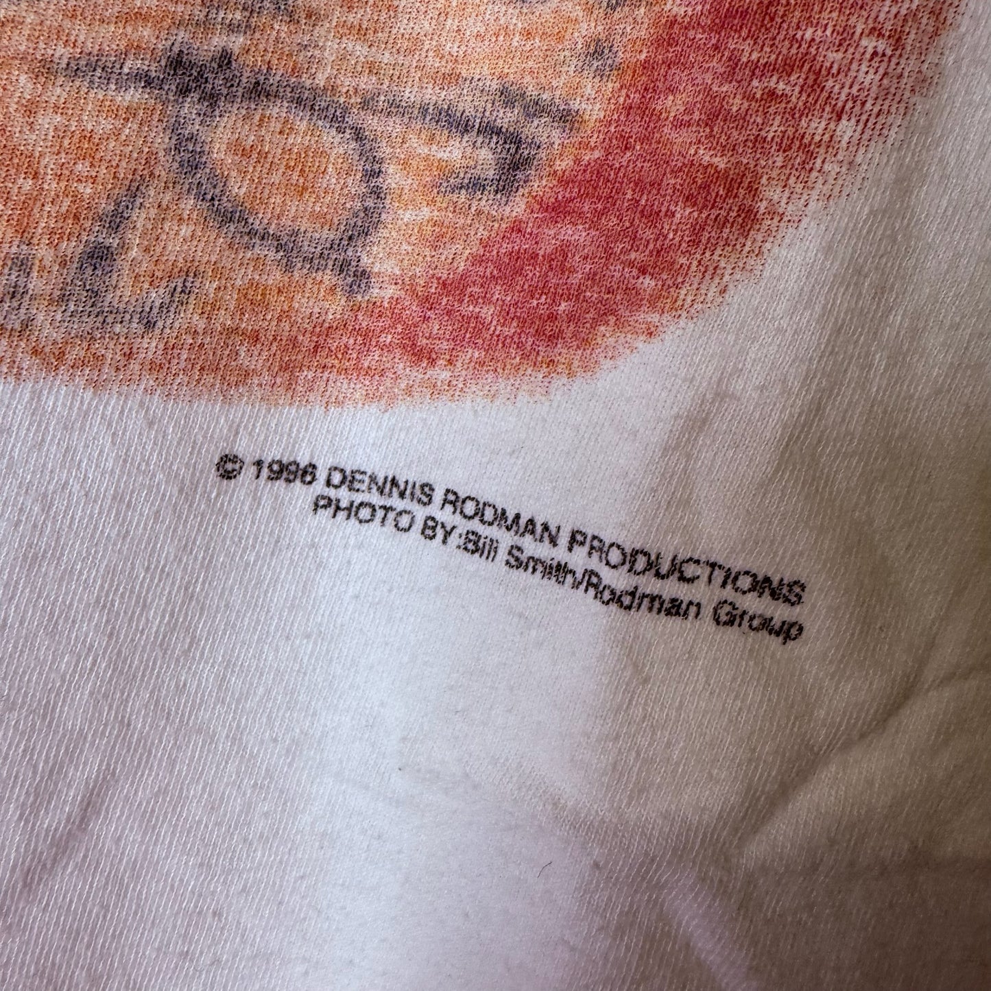 1996 Chicago Bulls Dennis Rodman NBA T-Shirt Sz M (B2350)