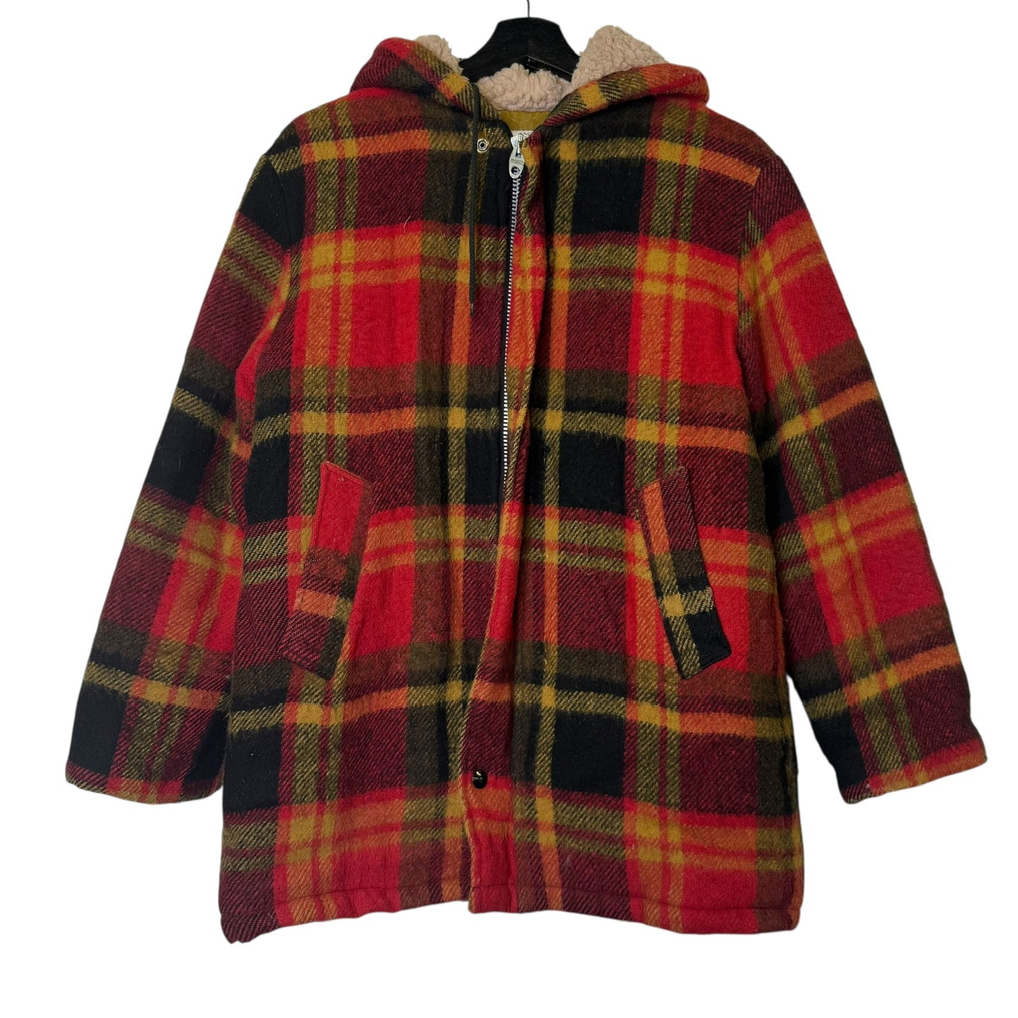 70's Plaid Canadian Made Jacket Sz M (B1778)