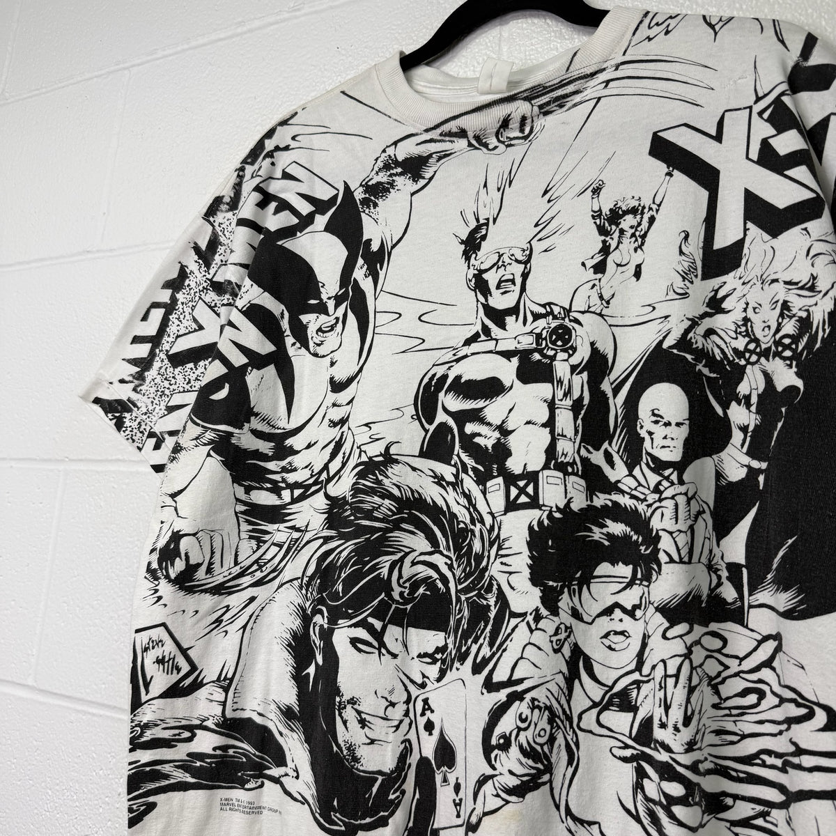 1993 Marvel X-Men All Over Print T-Shirt Sz XL