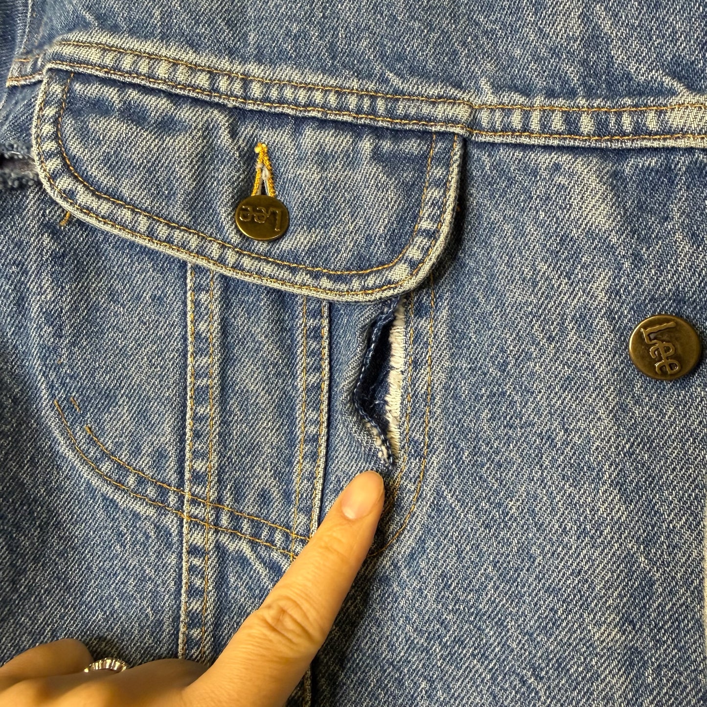 90's Lee Storm Rider Denim Coat Jacket (B1961)