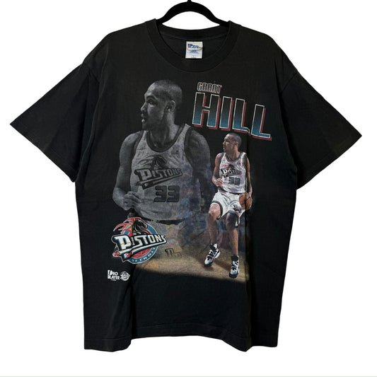90s Grant Hill Detroit Pistons NBA T-shirt Sz L (B2578)