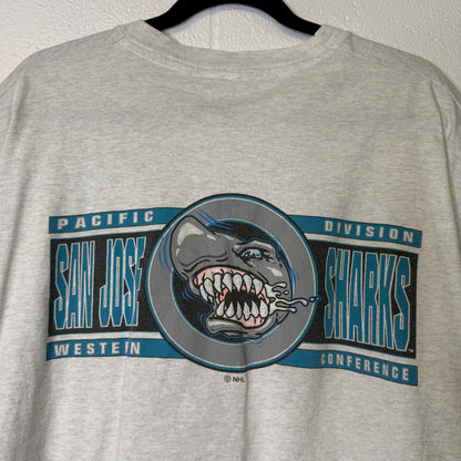 90's San Jose Sharks NHL Starter T-shirt Sz XL (B1684)
