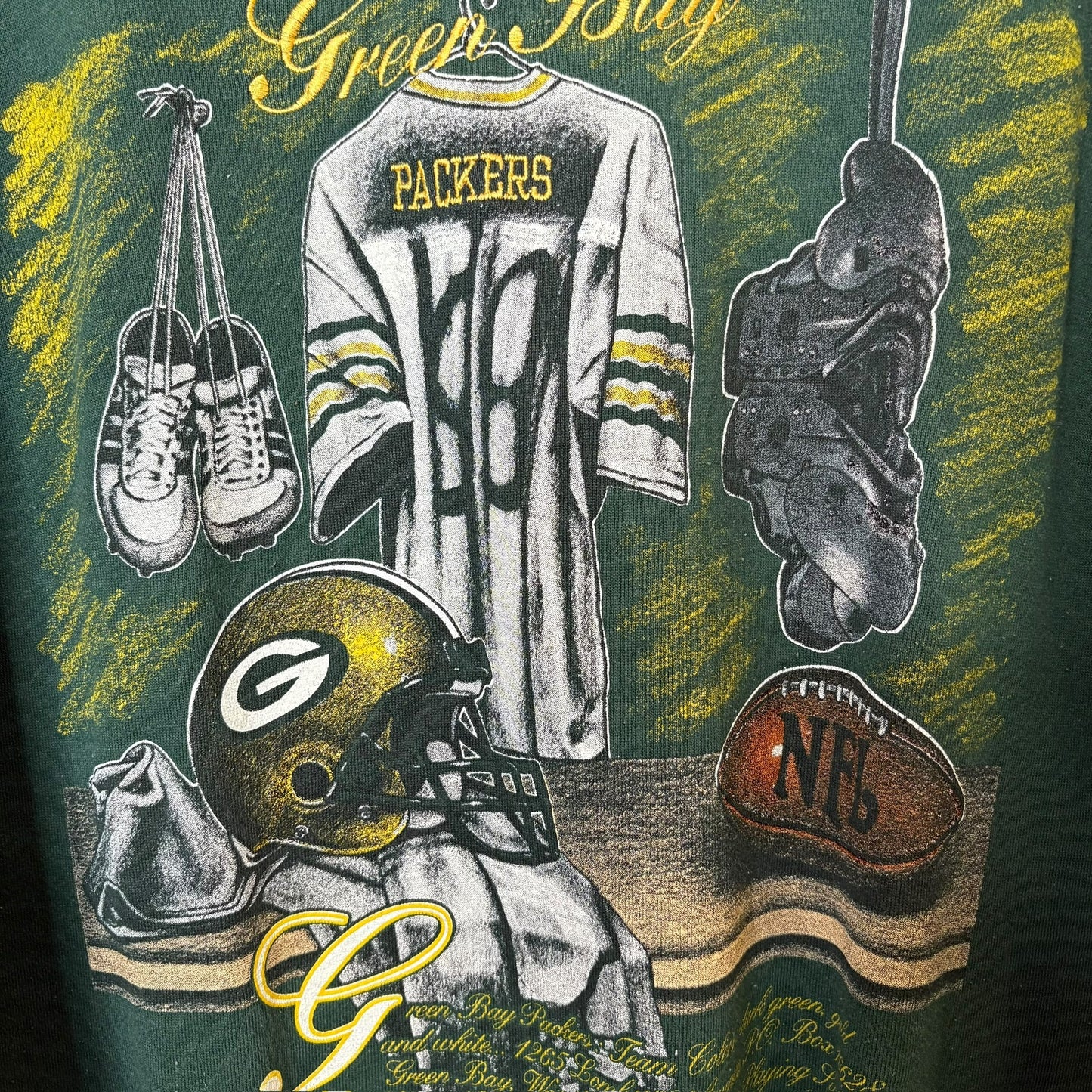 90s Green Bay Packers Crewneck Sz L (A8024)