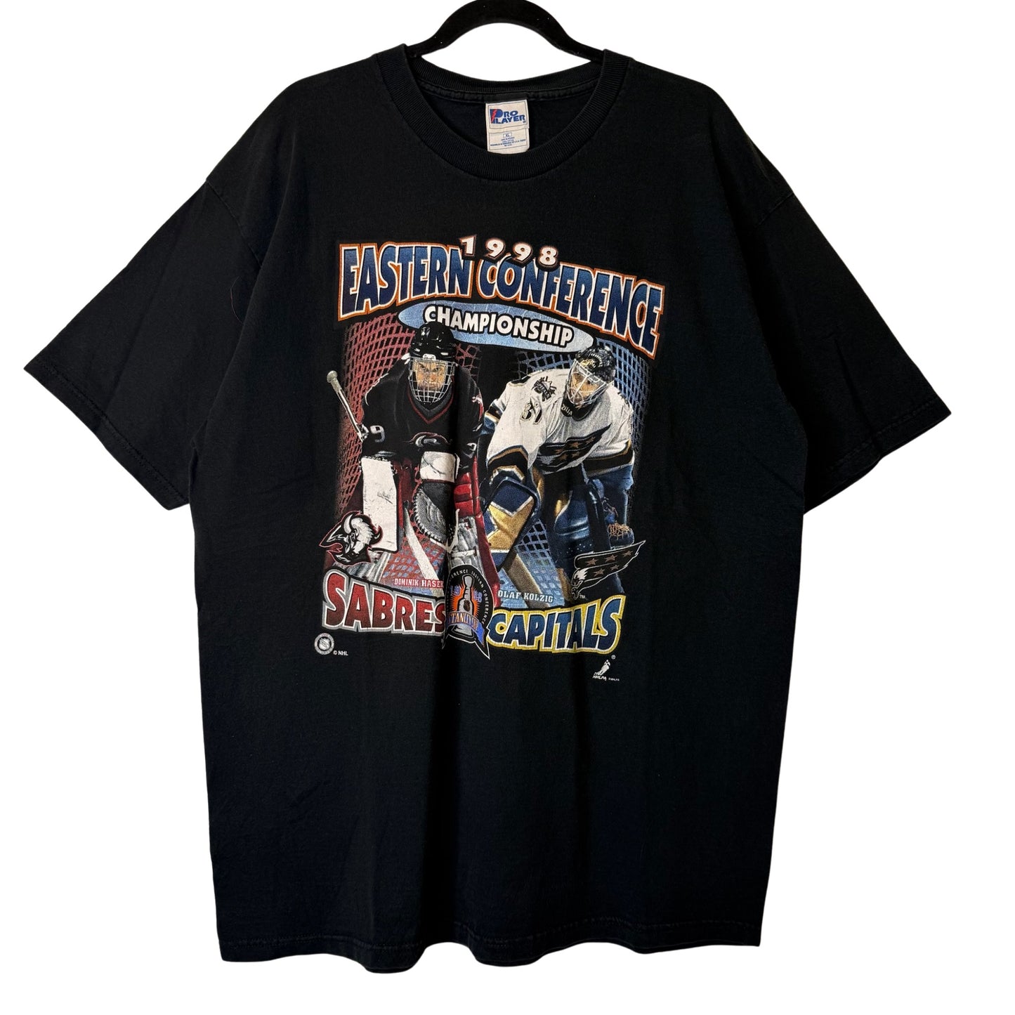 1998 NHL Eastern Conference Buffalo Sabres vs Washington Capitals T-shirt Sz XL (B2422)
