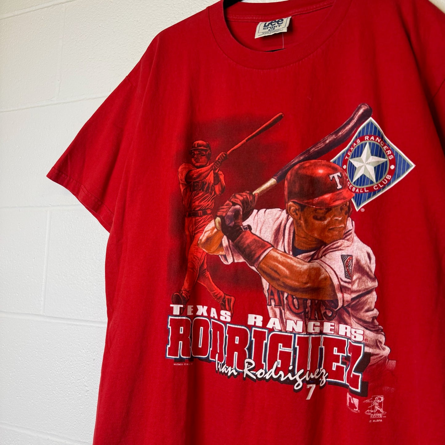 90's Texas Rangers Ivan Rodriguez MLB T-Shirt Sz XL (B2634)