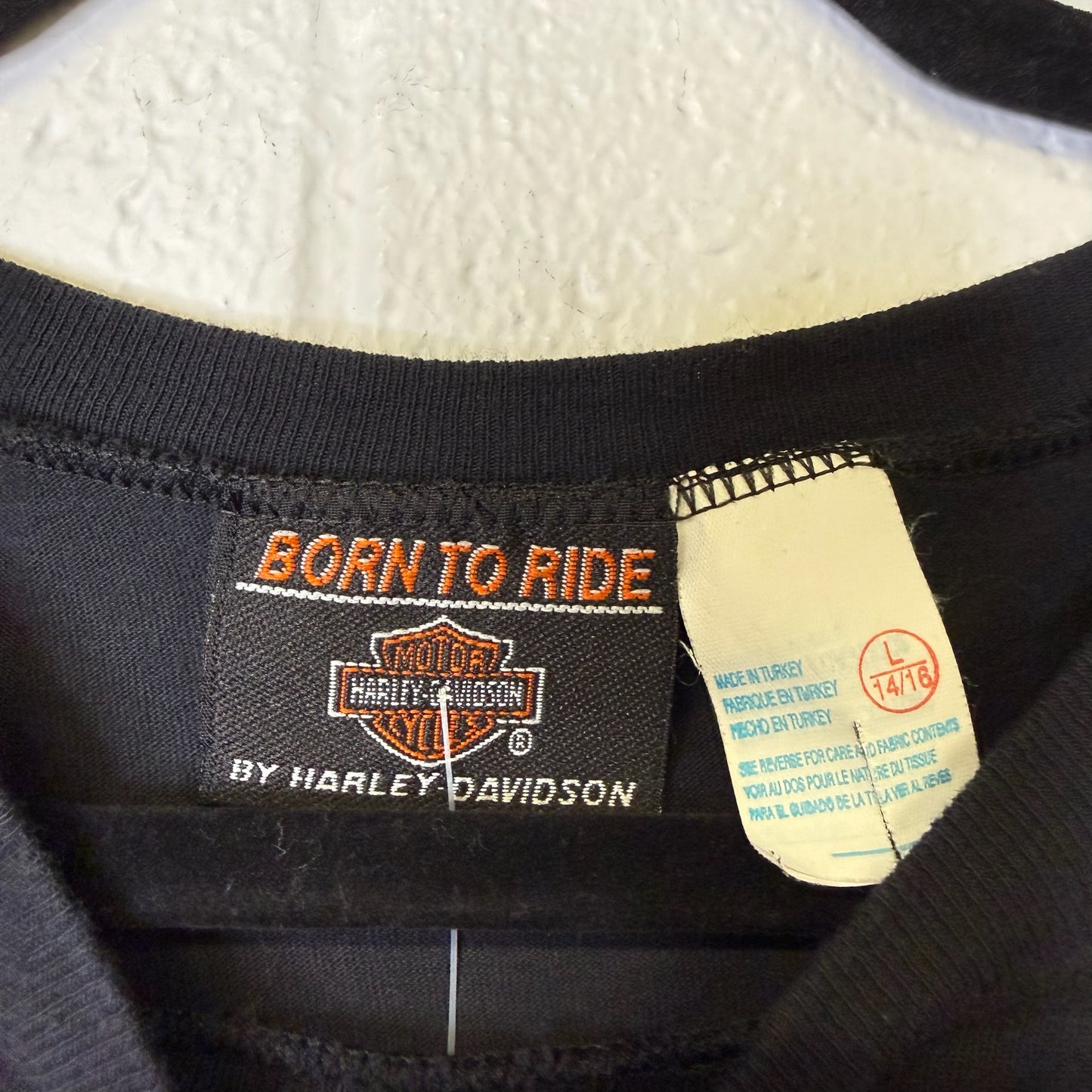 1998 "I don't need your attitude" Harley Davidson T-Shirt Sz L (B1156)