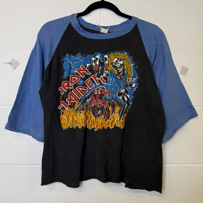 80s Iron Maiden Beast Raglan Shirt (B381)