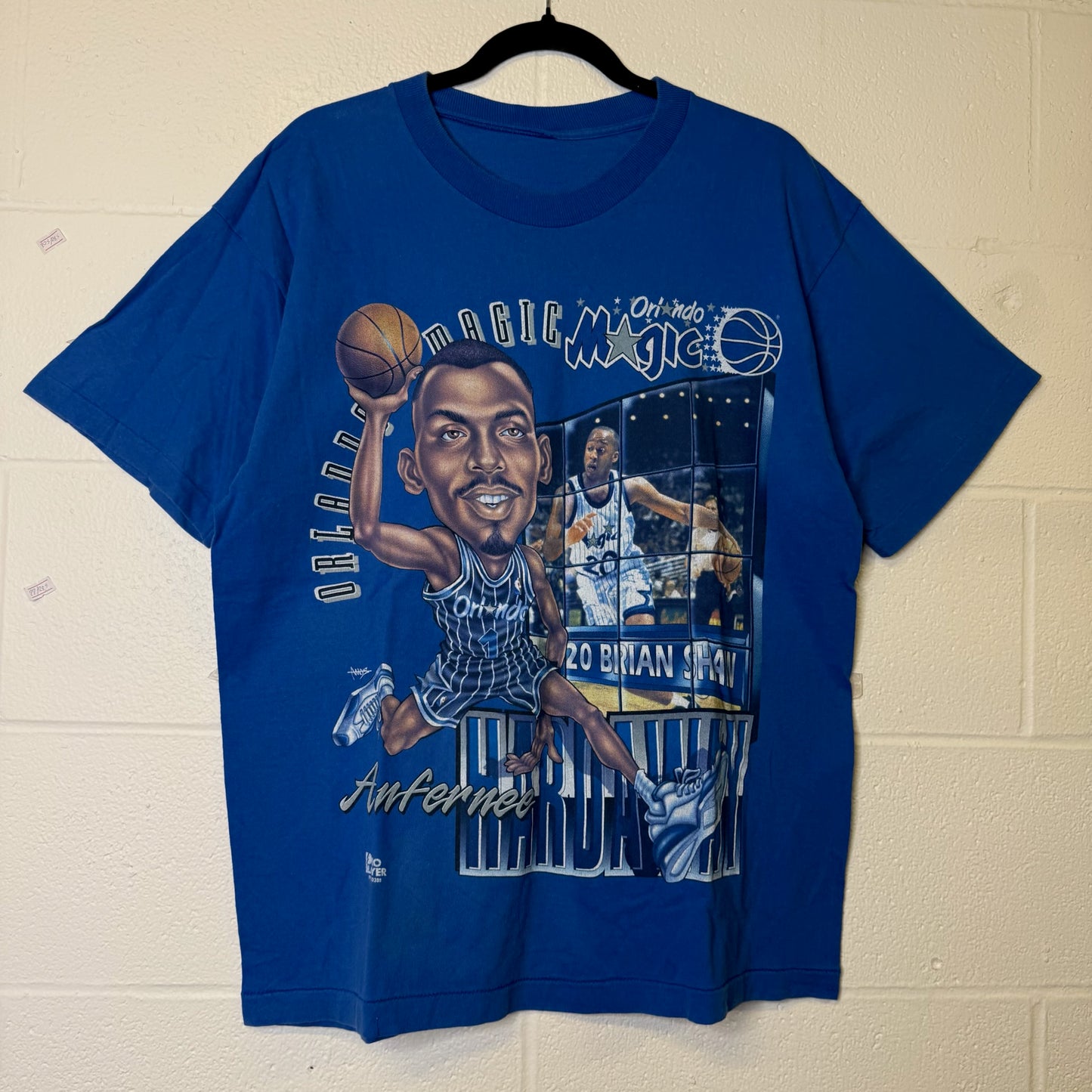 90s Penny Anfernee Hardaway Orlando Magic T-shirt Sz L (B2579)