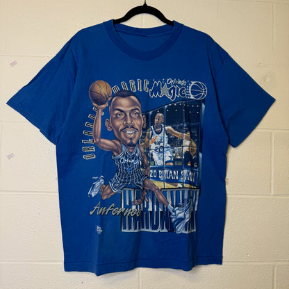 90s Penny Anfernee Hardaway Orlando Magic T-shirt Sz L (B2579)